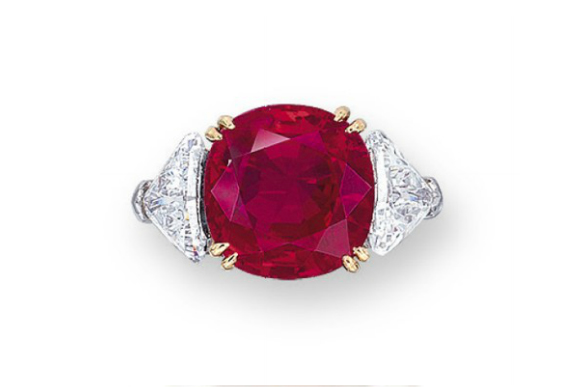 #9 The Most Expensive Rubies - A Harry Winston Ruby and Diamond Ring ($ 3,935,105)