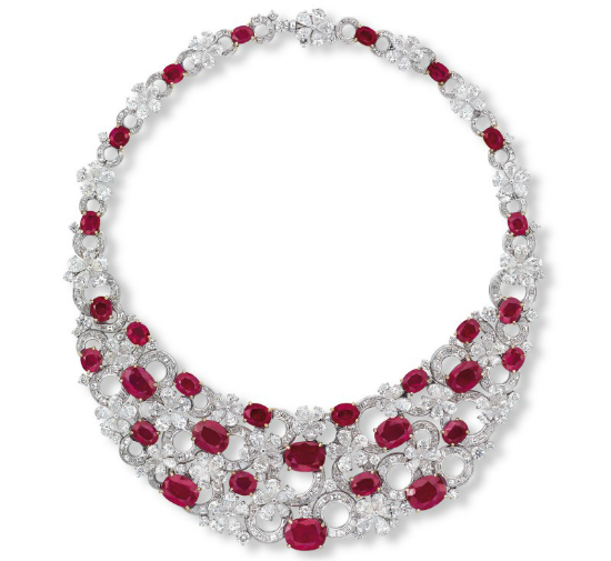 Top 10 najdroższych naszyjników z diamentami - Etcetera's Burmese Ruby Necklace's Burmese Ruby Necklace