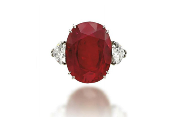 #10 The Most Expensive Rubies - A Ruby and Diamond Ring ($ 3,450,718)