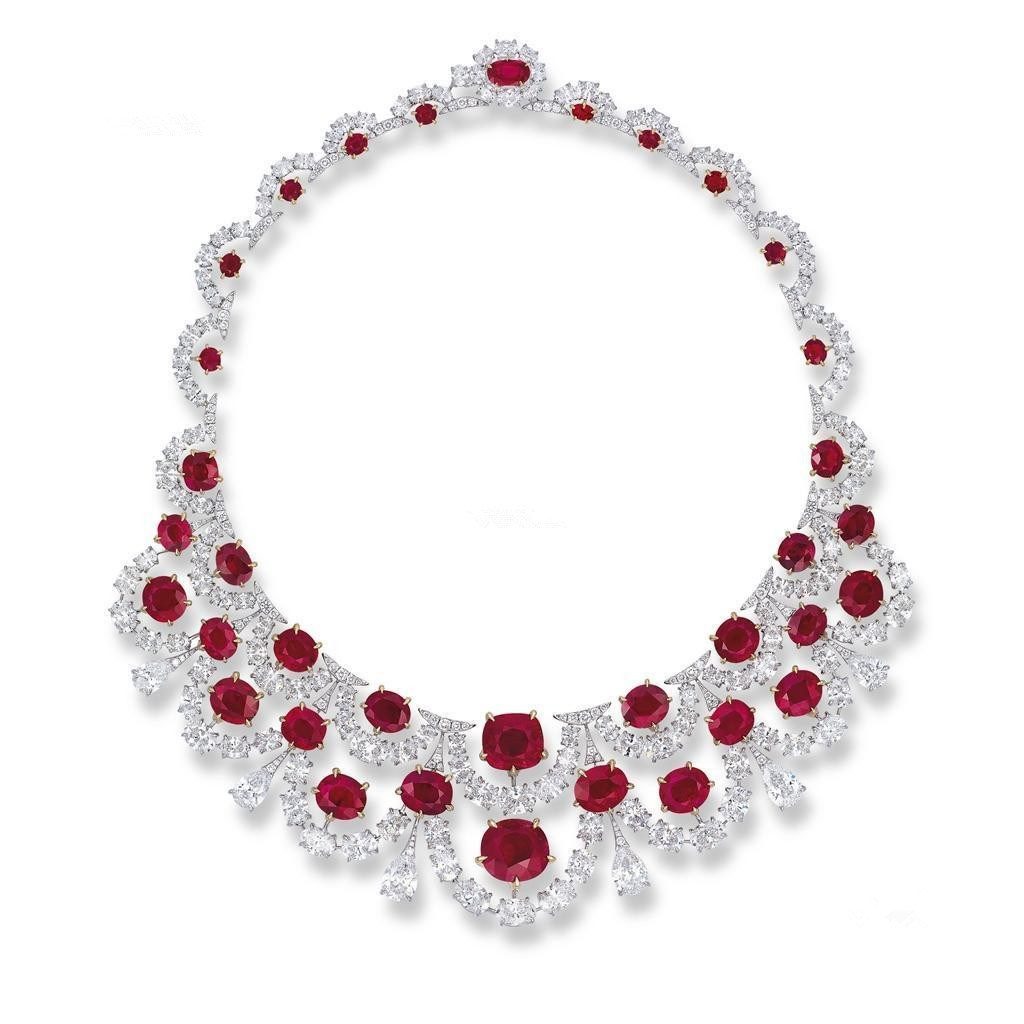 7 Most Expensive Ruby Necklaces in the World | #6. The Crimson Garland ($6.4 million)