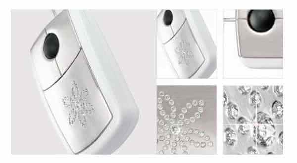 Top 10 Most expensive computer mouse - #5 WHITE GOLD USB MOUSE - $26,730