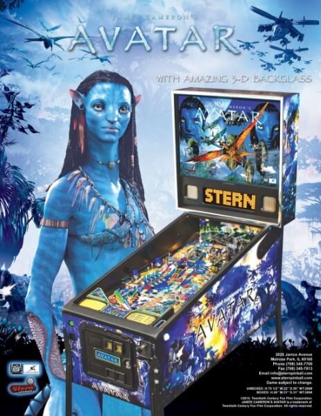 Most expensive pinball machines - #10 The Avatar Pinball Machine - $6,500